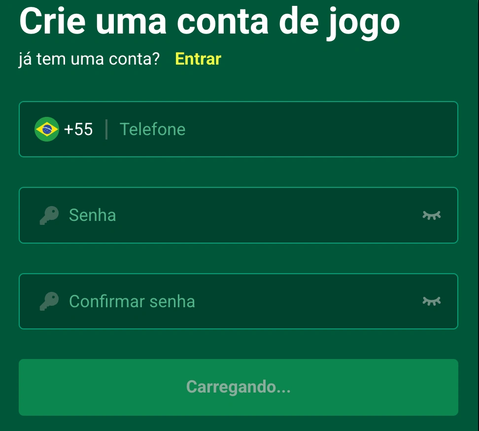 Registro no BR37 cassino online